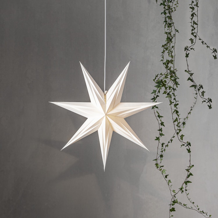 Pappersstjärna Place 60cm VIT - Star Trading