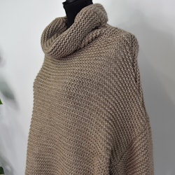 Stickad Tröja Halvpolo MOCCA
