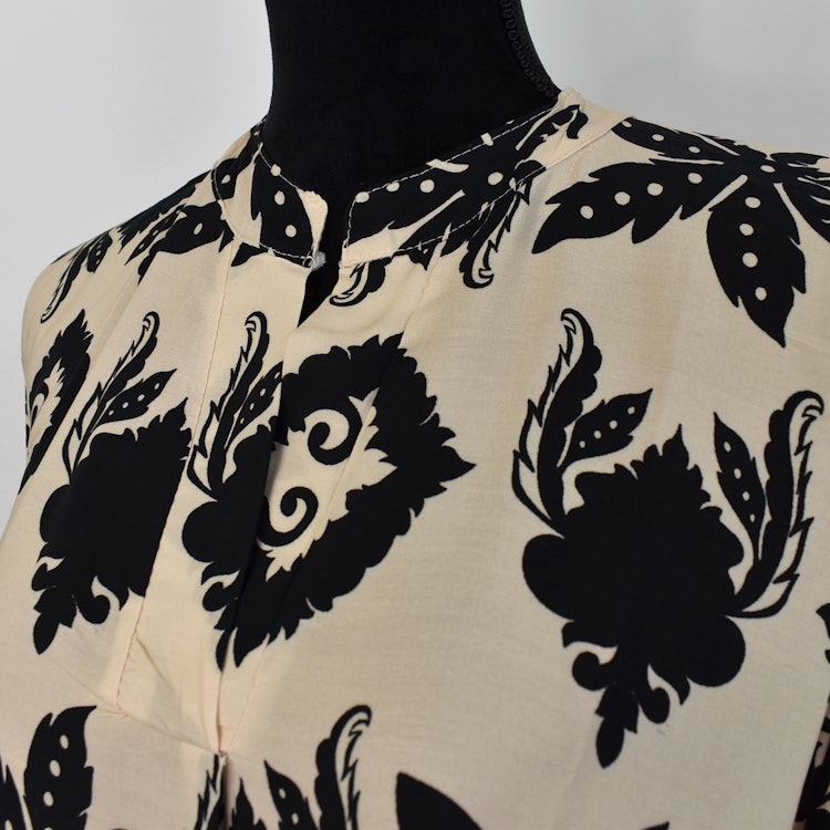 Klänning Sofie Mönstrad BEIGE/SVART - Marta du Chateau