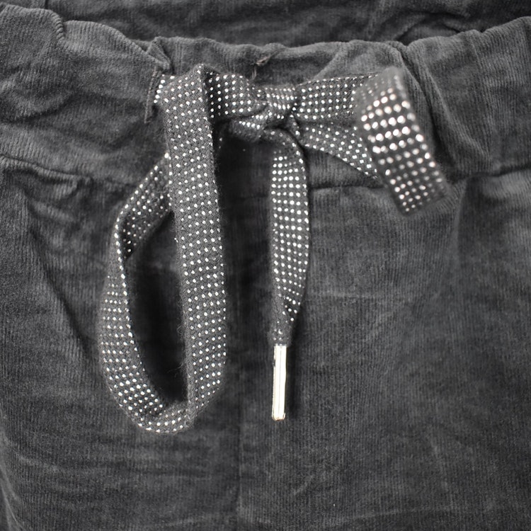 Stretchig Byxa Cord SVART