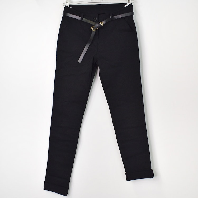 Byxa Slim med Skärp SVART