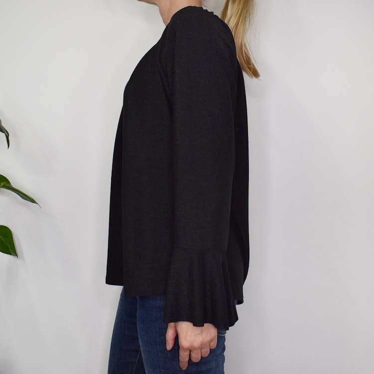 Blus Alexandra Glitter SVART - Marta du Chateau