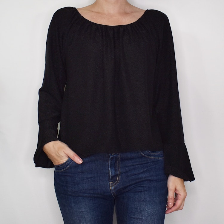 Blus Alexandra Glitter SVART - Marta du Chateau