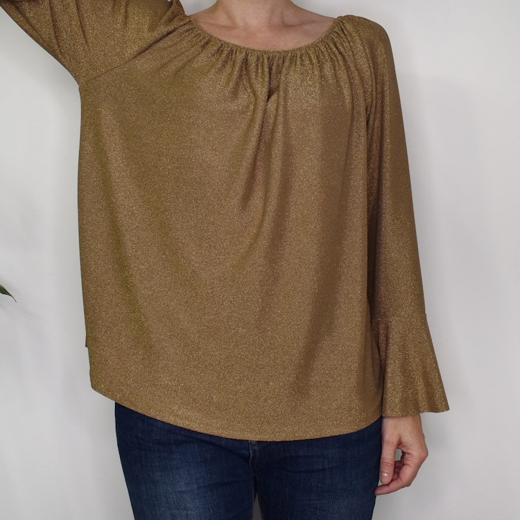 Blus Alexandra Glitter CAMELLO - Marta du Chateau