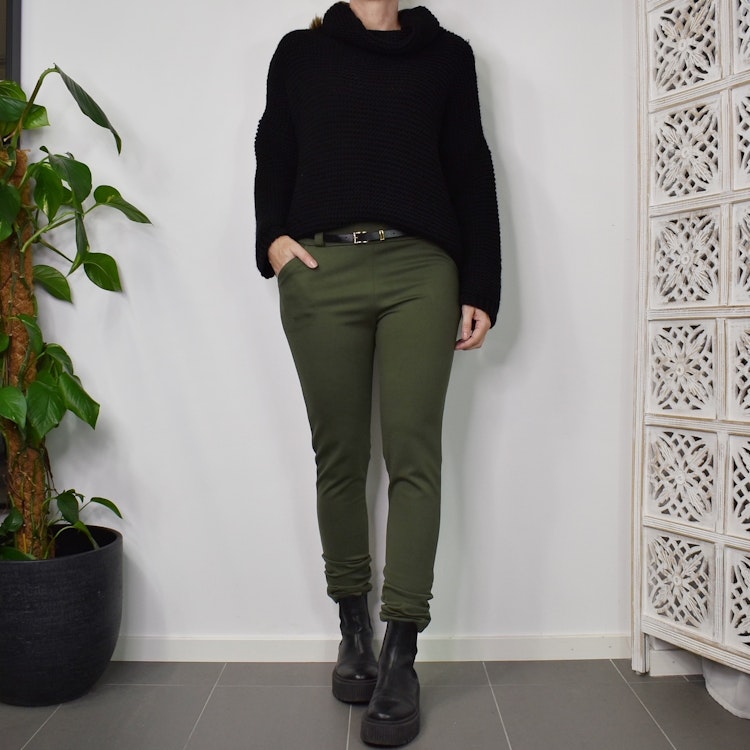 Leggings med Fickor och Skärp KAKI