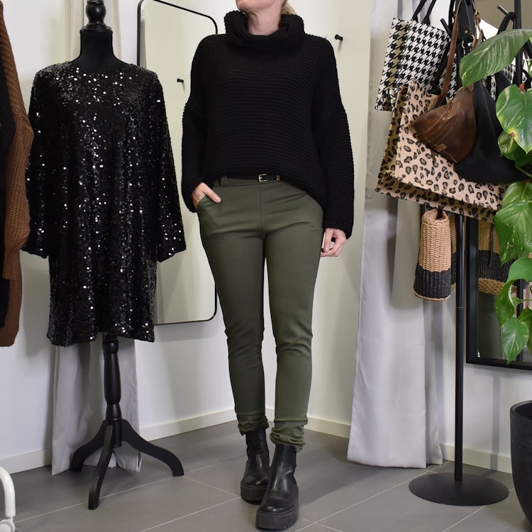 Leggings med Fickor och Skärp KAKI