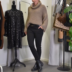 Leggings med Fickor och Skärp SVART