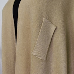 Poncho-sjal med Fransar BEIGE