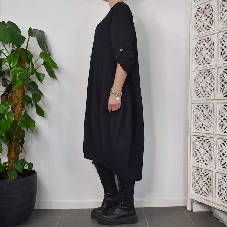 Sweatshirt-klänning Marian SVART - Marta du Chateau