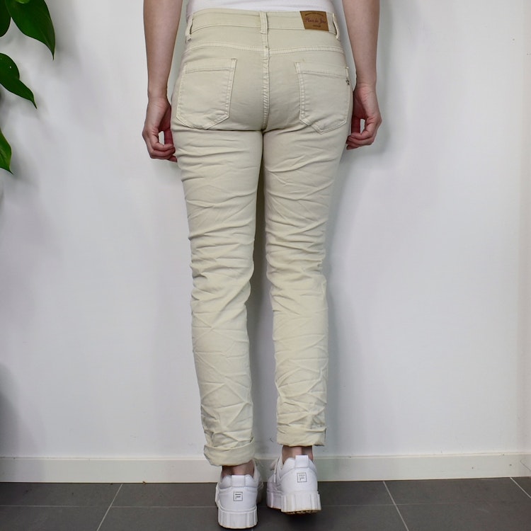 Jeans med revär BEIGE - Place du Jour