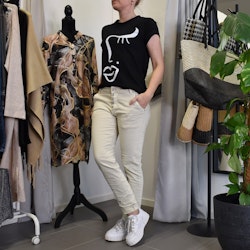 Jeans med revär BEIGE - Place du Jour