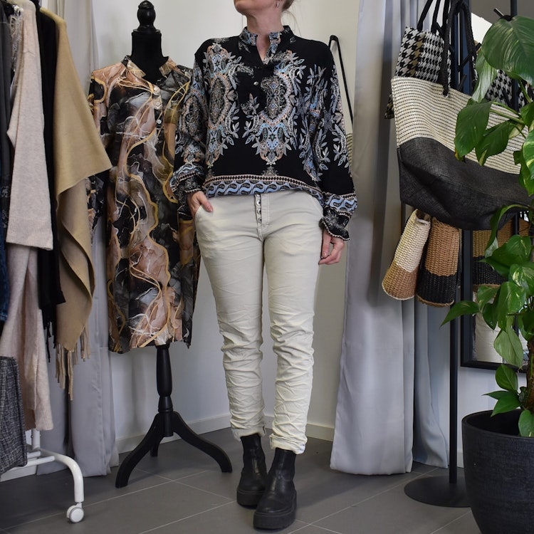Jeans med revär BEIGE - Place du Jour