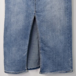 Jeanskjol med slits LJUS BLÅ - Place du Jour