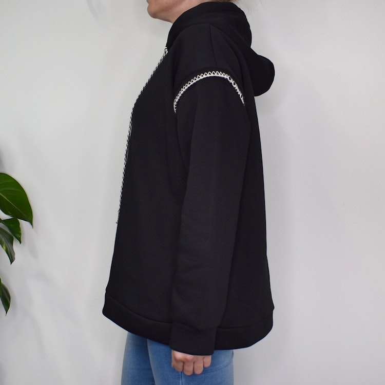 Hoodie Audrey Over Sized SVART - Marta du Chateau
