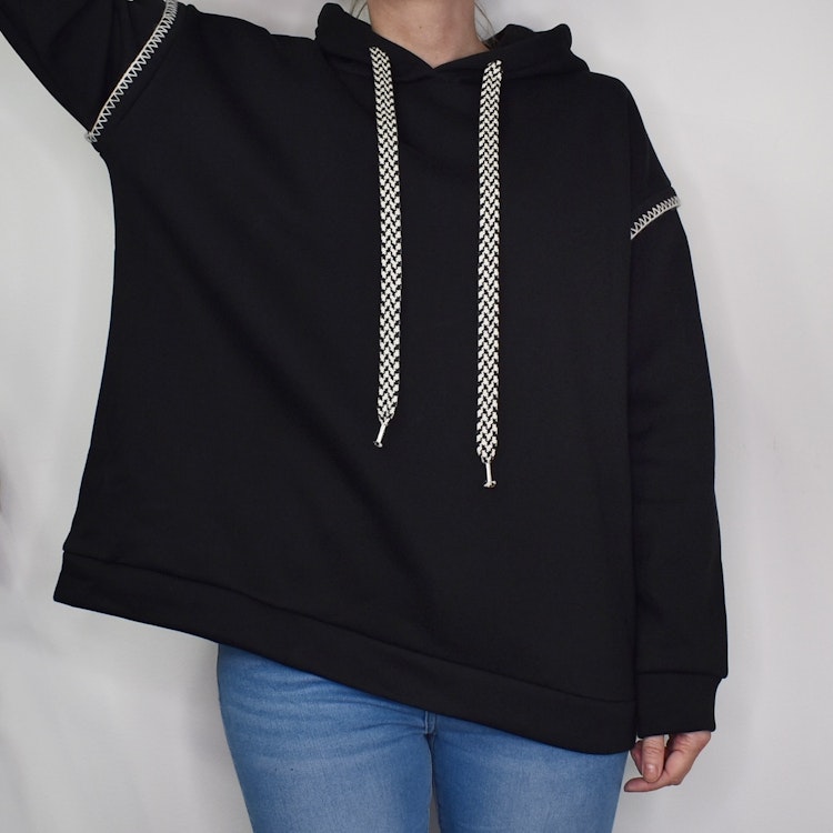 Hoodie Audrey Over Sized SVART - Marta du Chateau