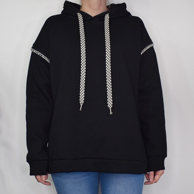 Hoodie Audrey Over Sized SVART - Marta du Chateau