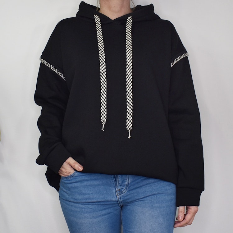 Hoodie Audrey Over Sized SVART - Marta du Chateau