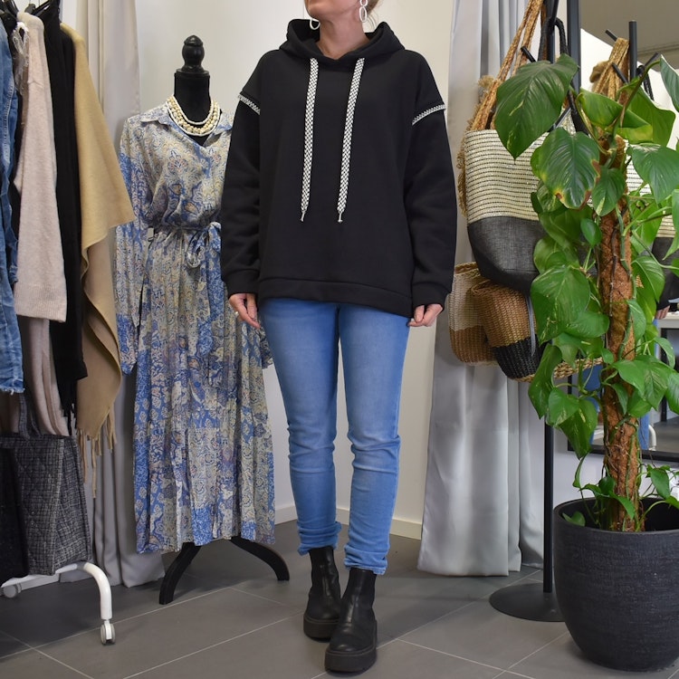 Hoodie Audrey Over Sized SVART - Marta du Chateau