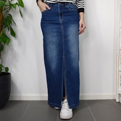 Jeanskjol med Slits MÖRK BLÅ - 3D Denim