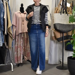 Jeanskjol med Slits MÖRK BLÅ - 3D Denim