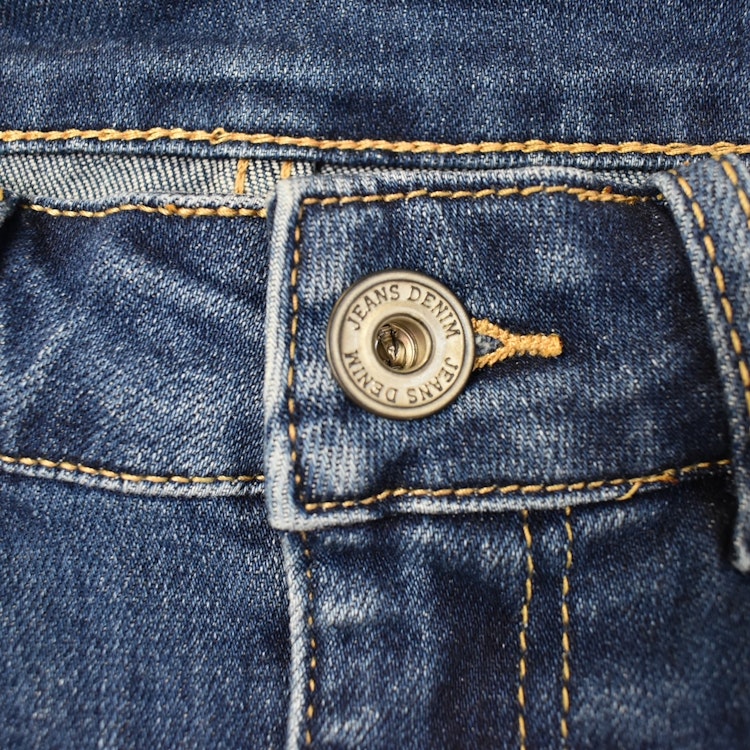 Jeanskjol med Slits MÖRK BLÅ - 3D Denim