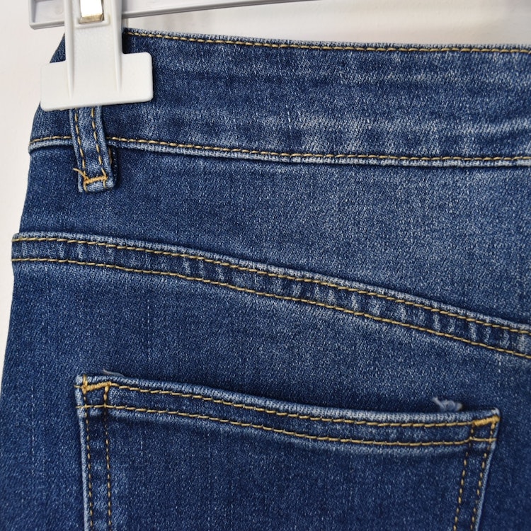 Jeanskjol med Slits MÖRK BLÅ - 3D Denim
