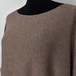 Stickad Ponchotröja TAUPE
