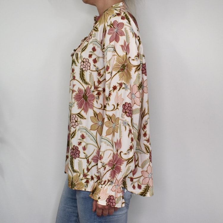 Blus Aya Blommig ECRU - Marta du Chateau