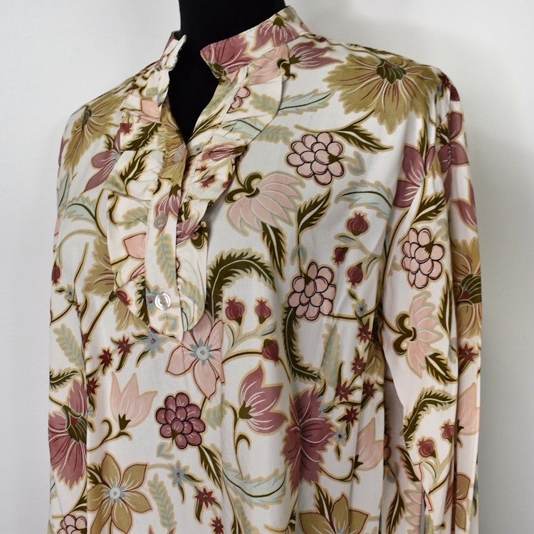 Blus Aya Blommig ECRU - Marta du Chateau