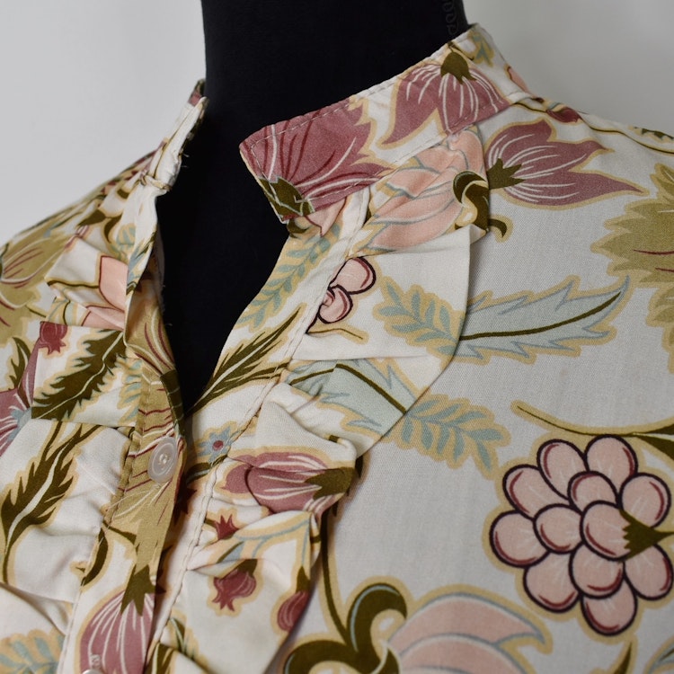 Blus Aya Blommig ECRU - Marta du Chateau