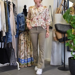Blus Aya Blommig ECRU - Marta du Chateau