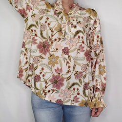 Blus Aya Blommig ECRU - Marta du Chateau
