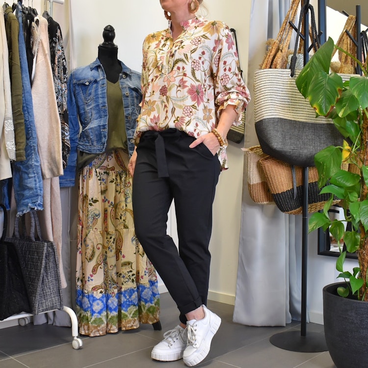 Blus Aya Blommig ECRU - Marta du Chateau