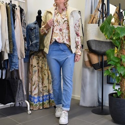 Blus Aya Blommig ECRU - Marta du Chateau