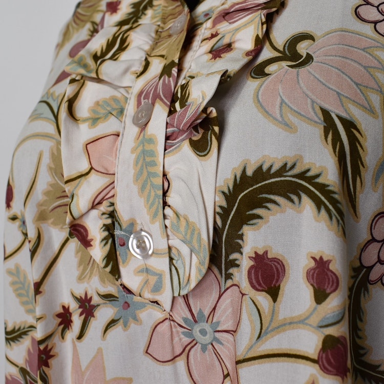 Blus Aya Blommig ECRU - Marta du Chateau