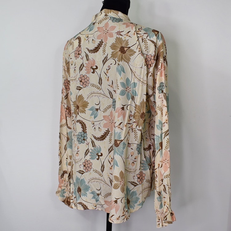 Blus Aya Blommig BEIGE - Marta du Chateau