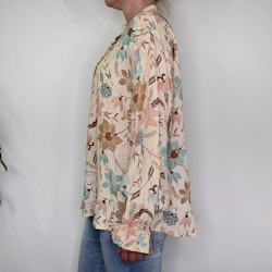 Blus Aya Blommig BEIGE - Marta du Chateau