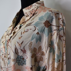 Blus Aya Blommig BEIGE - Marta du Chateau