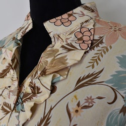 Blus Aya Blommig BEIGE - Marta du Chateau