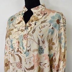 Blus Aya Blommig BEIGE - Marta du Chateau