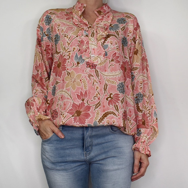 Blus Aya Blommig ROSA - Marta du Chateau