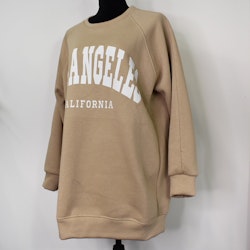 Sweatshirt med Tryck Over Size BEIGE FONCE