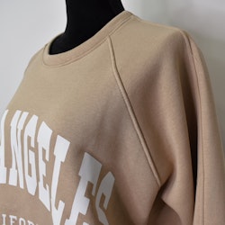 Sweatshirt med Tryck Over Size BEIGE FONCE