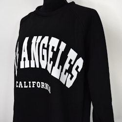 Sweatshirt med Tryck Over Size SVART
