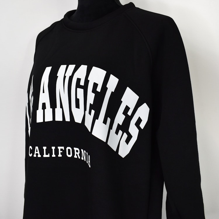 Sweatshirt med Tryck Over Size SVART