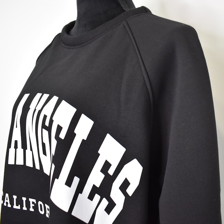 Sweatshirt med Tryck Over Size SVART