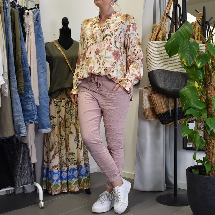 Blus Aya Blommig ECRU - Marta du Chateau