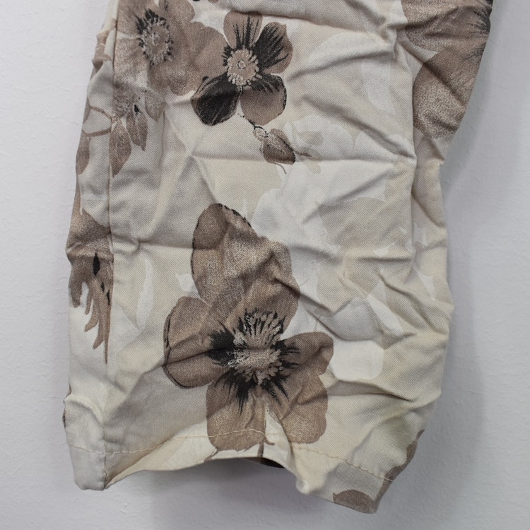 Stretchig Byxa Merilyn Blommig BEIGE - Marta du Chateau