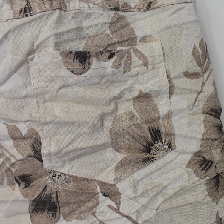 Stretchig Byxa Merilyn Blommig BEIGE - Marta du Chateau