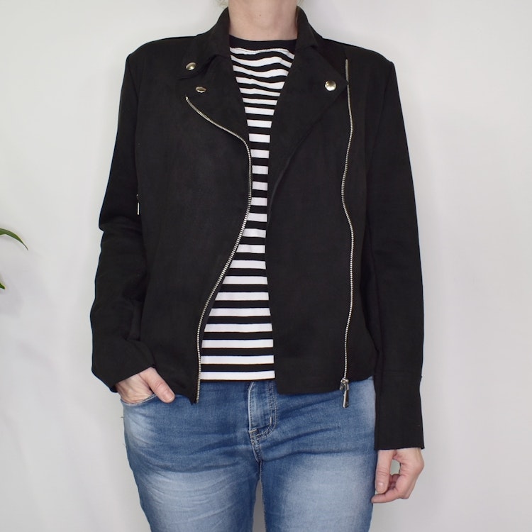 Jacka Biker SVART